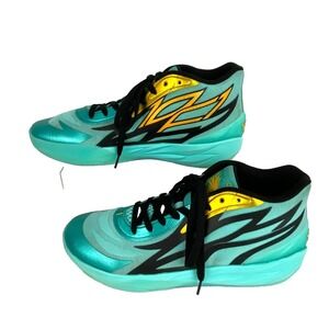 Puma MELO MB.02 Basketball Tennis Shoes Men's 12 Teal Gold ROTY 377590-01